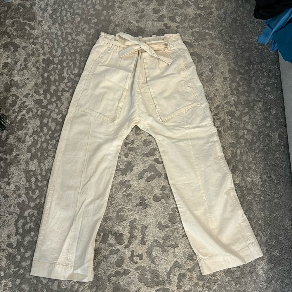FREE PEOPLE Sky Rider Straight Leg Paperbag Pants SIZE XS